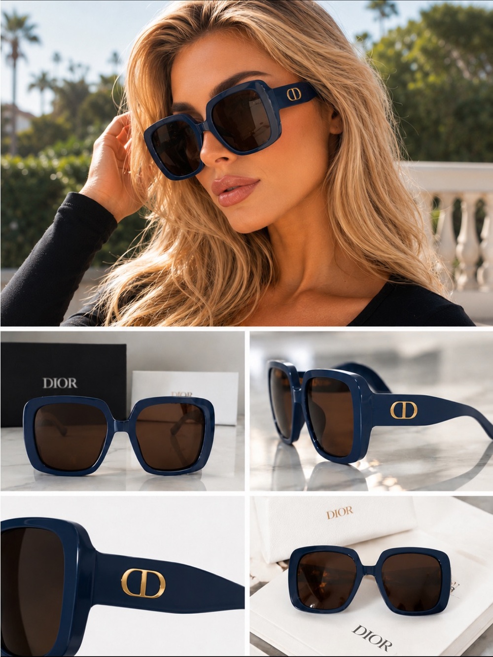 Dior Blue Oversized Square Sunglasses

 GORGEOUS BLUE